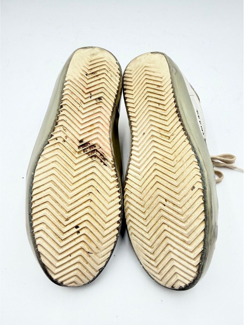Golden Goose Superstar White Leather Gold Heel Distressed Sneakers Size 36 US 6 - Picture 9 of 10